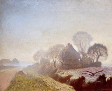 George Clausen Painting - Morning In November modern scenery impressionist Sir George Clausen